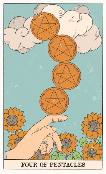 Четворка Пентакли (Four of Pentacles) - Таро карта значение
